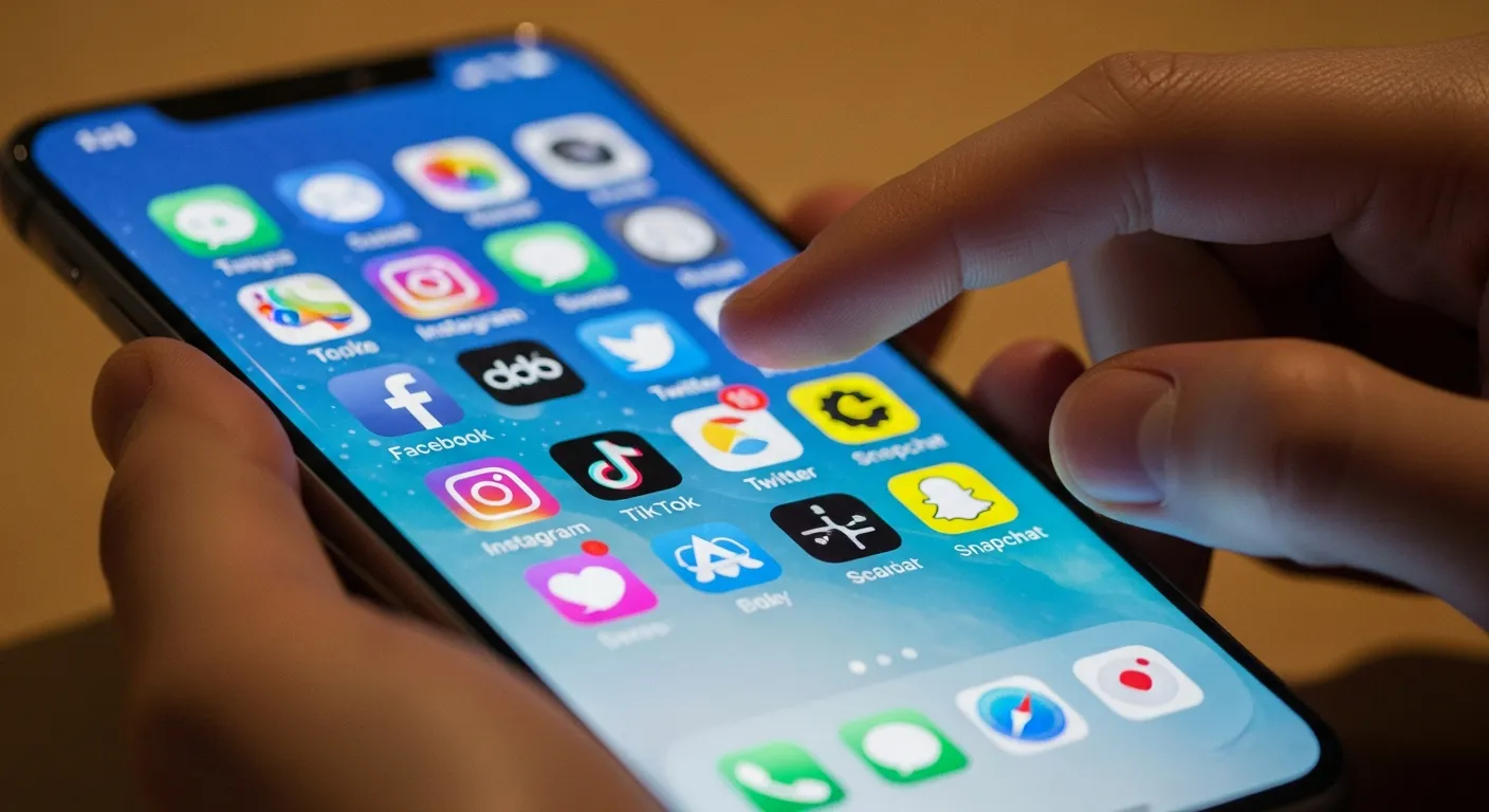 スマホに表示されているSNSアプリのイメージ