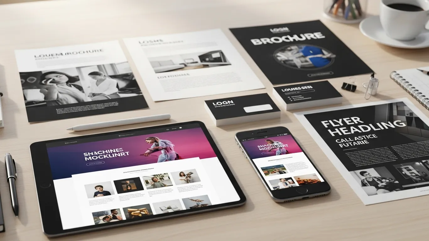 ホームページ以外にもパンフレットや名刺やロゴデザインなどのデザイン